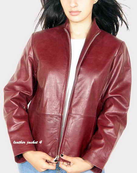 guess red leather jacket