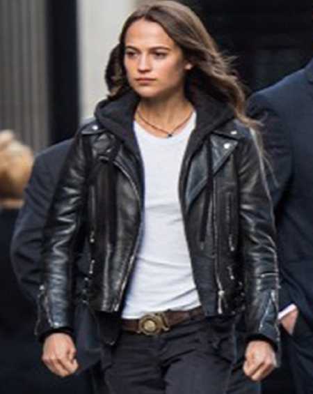 Buy Alicia Vikander Leather Jacket