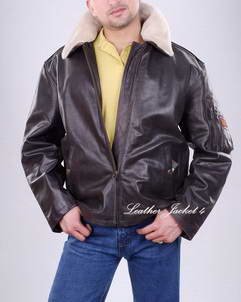 Alpha alpha flight leather jacket
