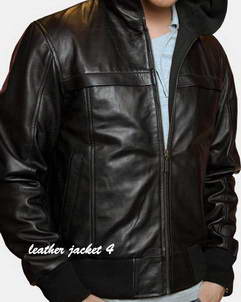 Antibes Leather hooded jacket
