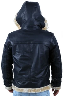 B3 Royal Air Force Hoodie Leather Jacket