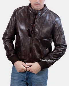 Tumbled Leather Moto Jacket