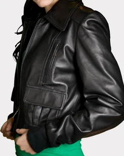 Chelles Sleek black leather jacket