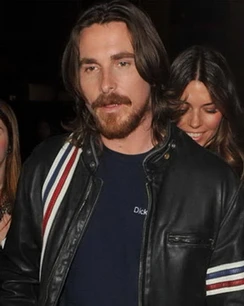 Christian Bale Black Leather Jacket