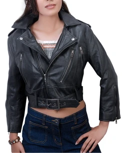 Cycle leather skin biker jacket