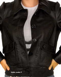 Eureka Sew button leather jacket