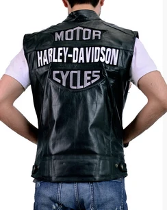 Harley-Vest Harley Davidson Leather Vest Replica