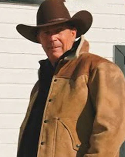 Kevin Costner Yellowstone Season 3 John Dutton Shearling Jacket