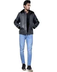New-York New York Shearling Leather Jacket
