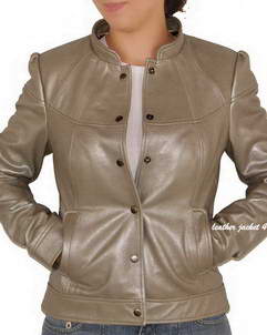 Paola metallic leather jacket