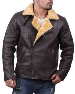 Get Men's Bomber Leather Jacket