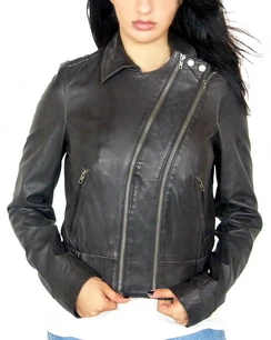 Women Leather Moto Jacket