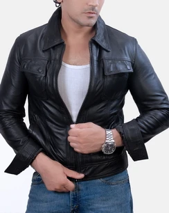 Slim Fit Mens Leather Jacket