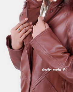 Sophia fur leather coat