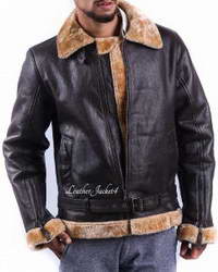 Details about   Mens Leather Bomber Jacket Aviator Pilot Style Ricky Black Rub Off