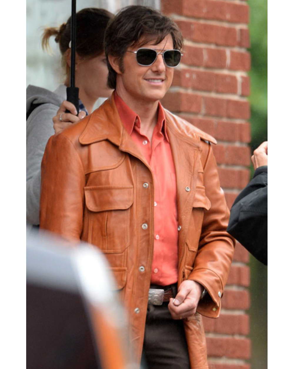 American-Made American Made Movie Tom Cruise Leather Jacket