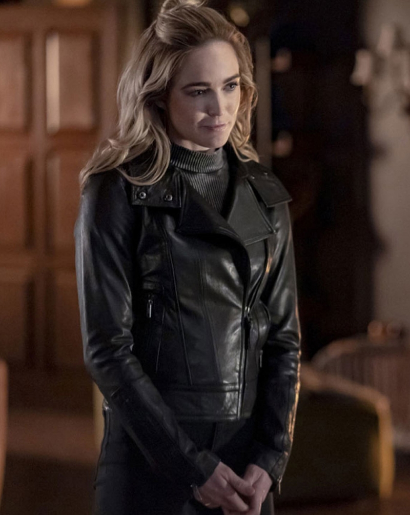 Arrow Season 8 Caity Lotz Leather Jacket