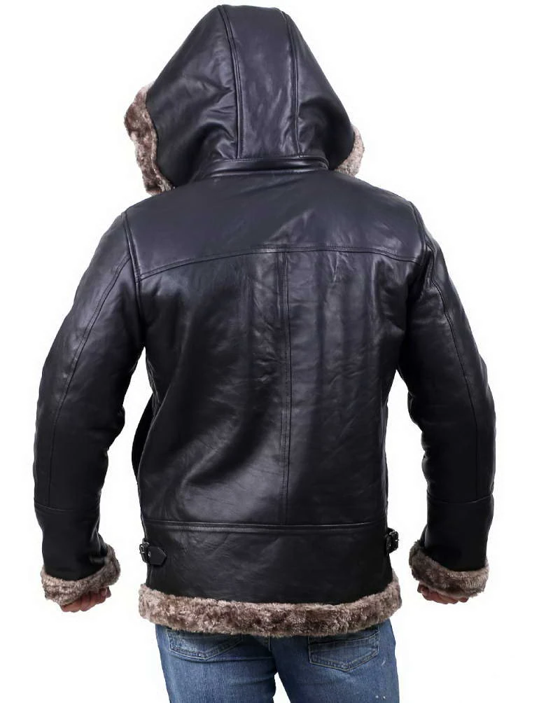 Buy Sable Hoodie Leather Jacket