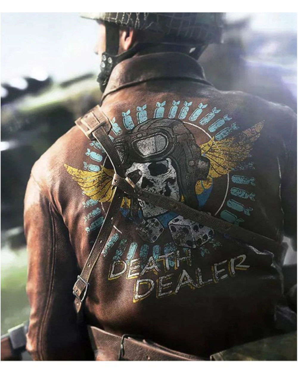 Battlefield5-SteveFisher Battlefield 5 Steve Fisher Bomber Leather Jacket.