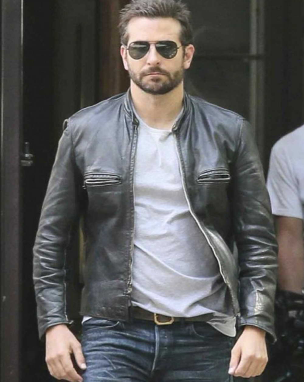 Bradley-Cooper Bradley Cooper Black Leather Jacket