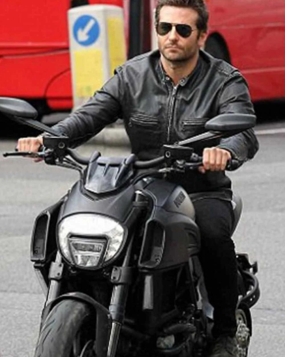 Bradley-Cooper Bradley Cooper Black Leather Jacket