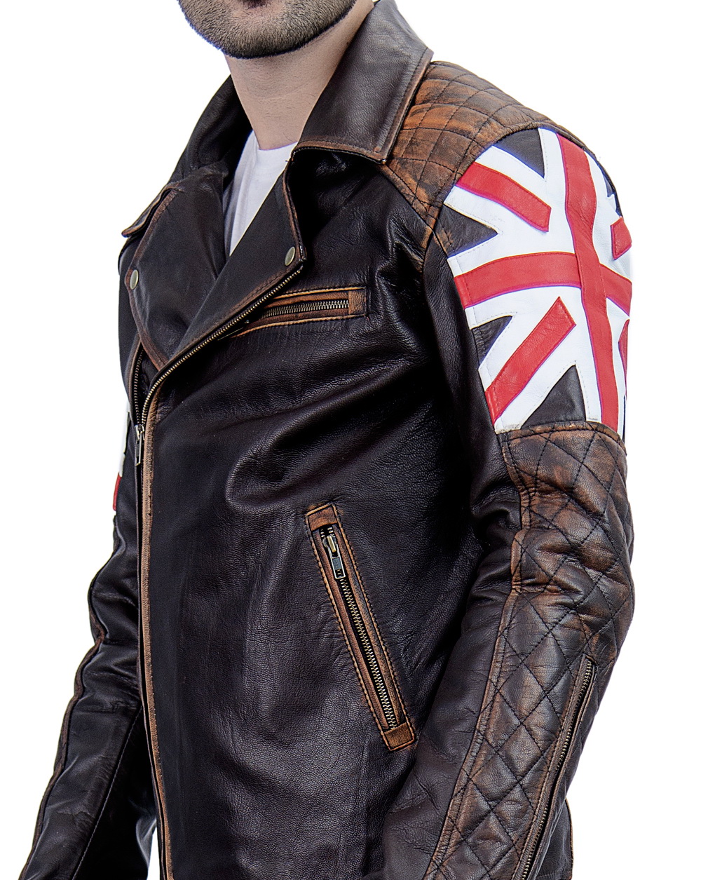 Buy British Flag Leather Jacket