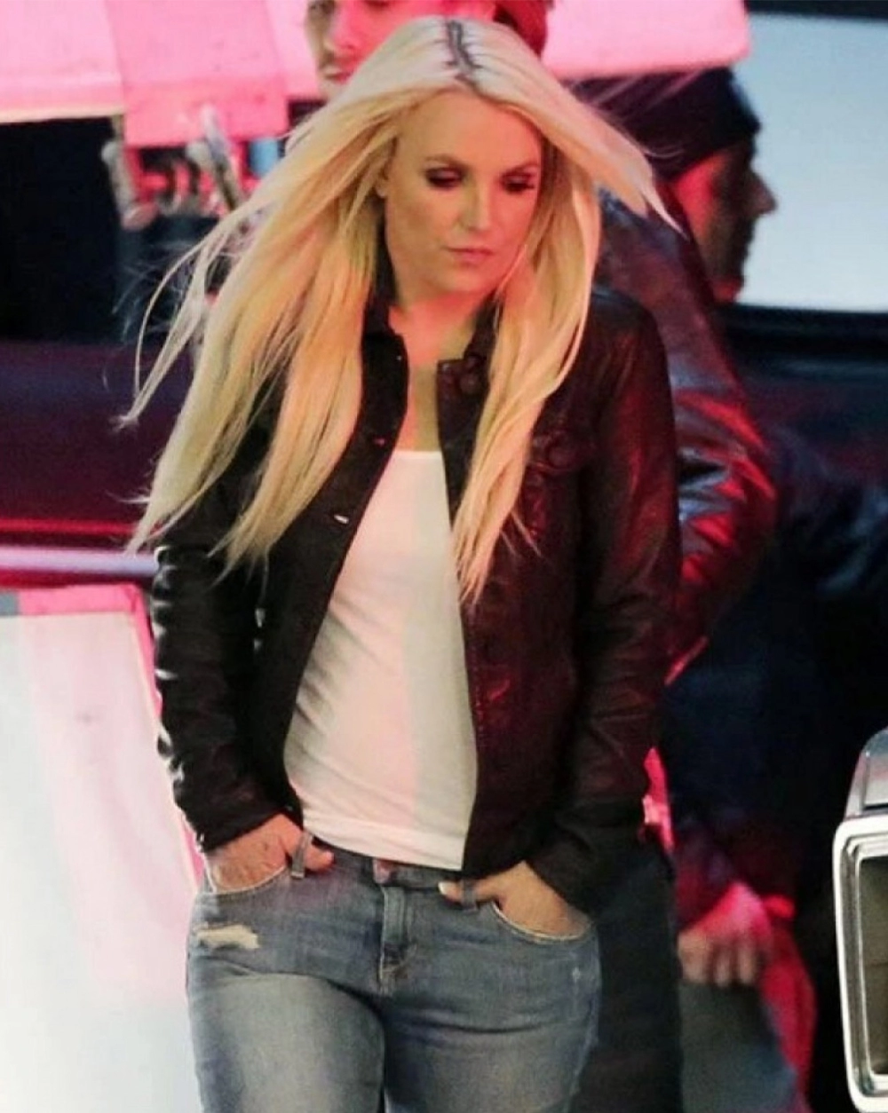 britney-spears Britney Spears Leather Jacket