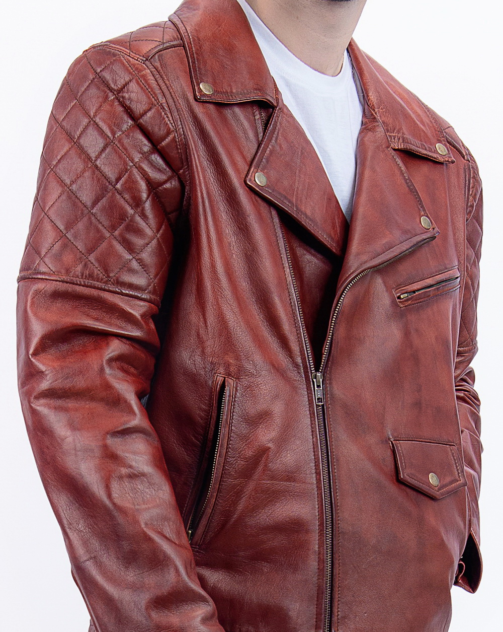 Buy Brown Biker Leather Jacket