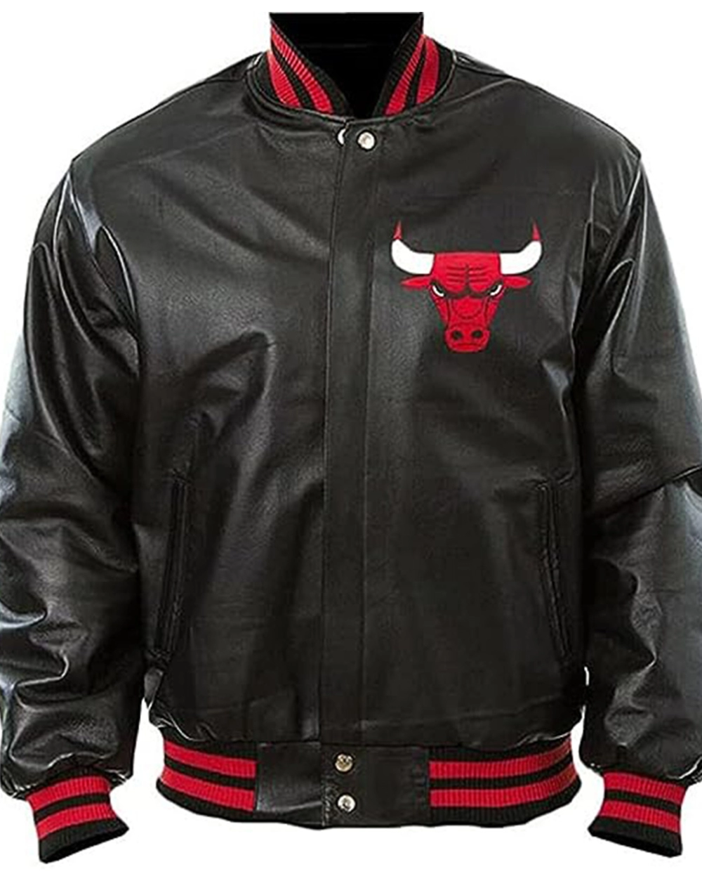 chicago-bulls Chicago Bulls Black Leather Jacket