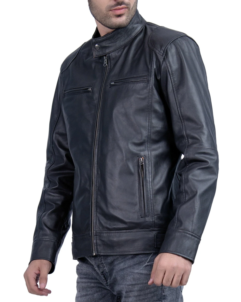 Buy Classic Biker Leather Jacket