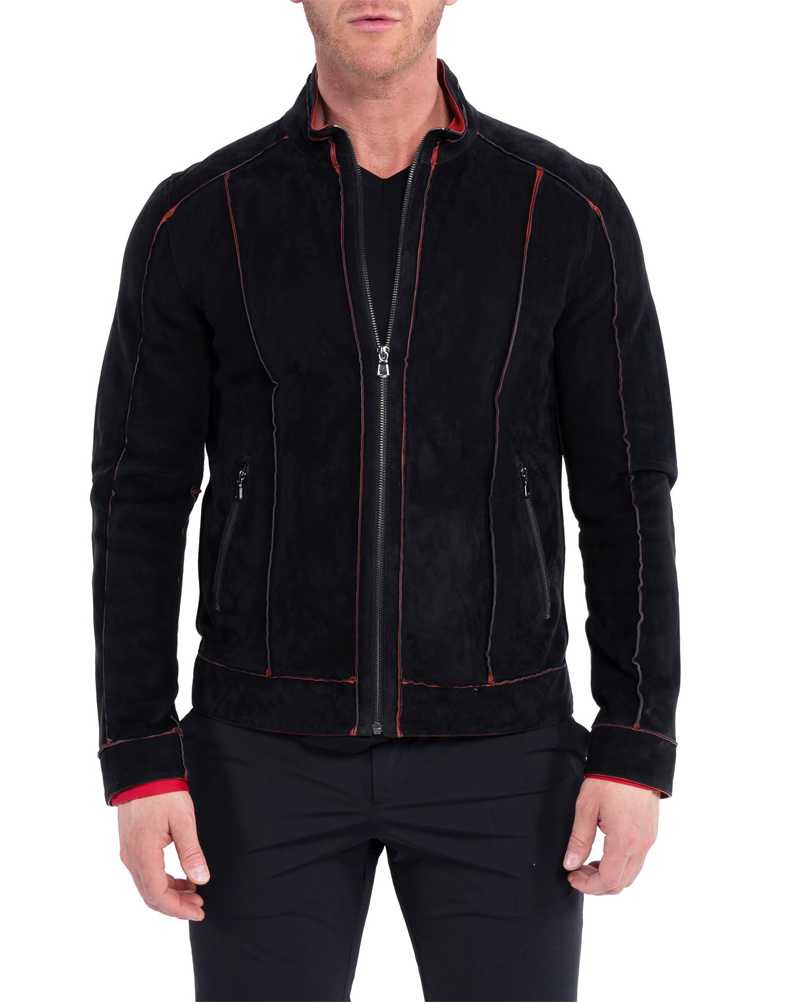Edge edge genuine leather jacket for men