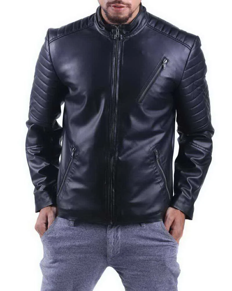 Homme Homme leather biker jacket