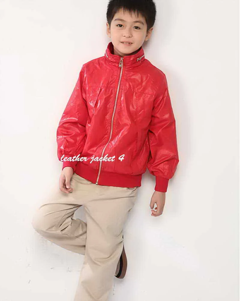 Aiden kids lambskin leather jacket
