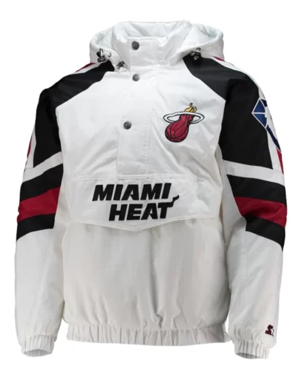 hosea-doyle Hosea Doyle Miami Heat White Pullover Jacket