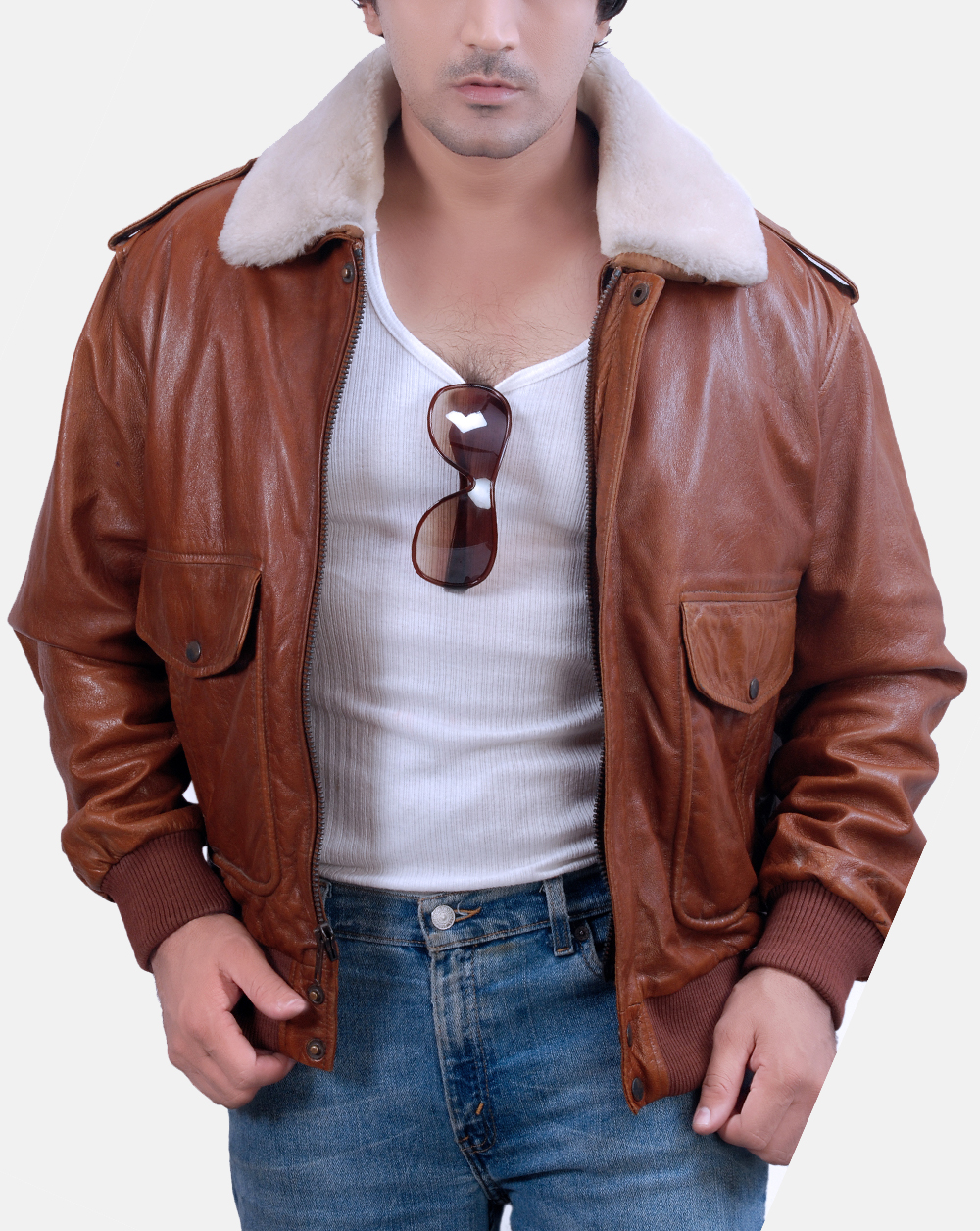 Pilot pilot leather jacket