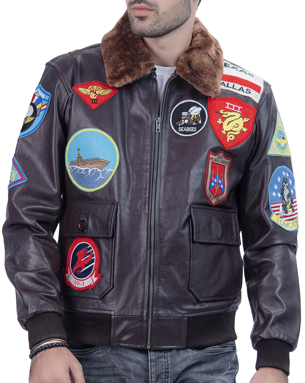 Top-Gun Top Gun G-1 Navy flight leather jacket as worn by Pete Maver