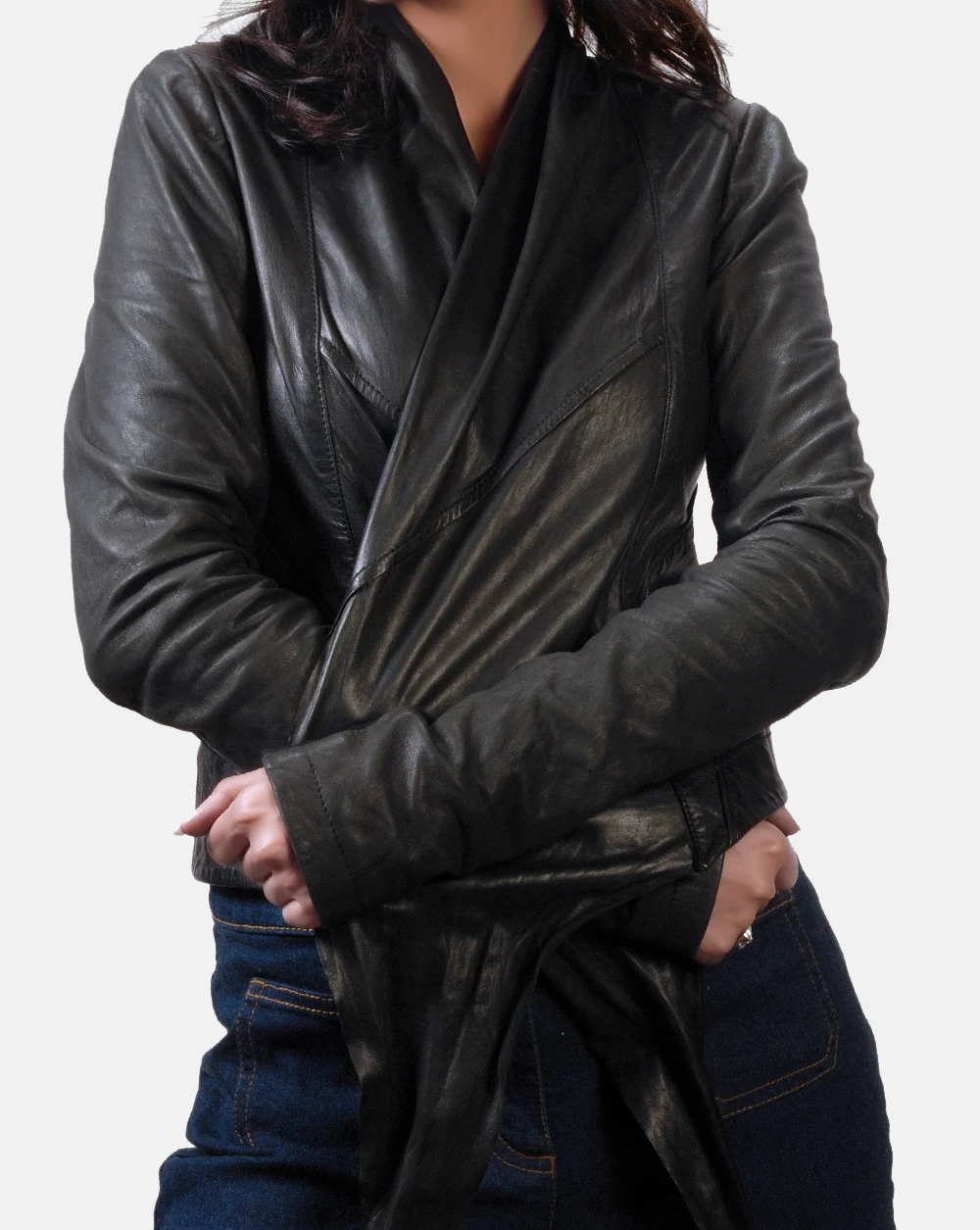JIJIL unlined womens leather jacket