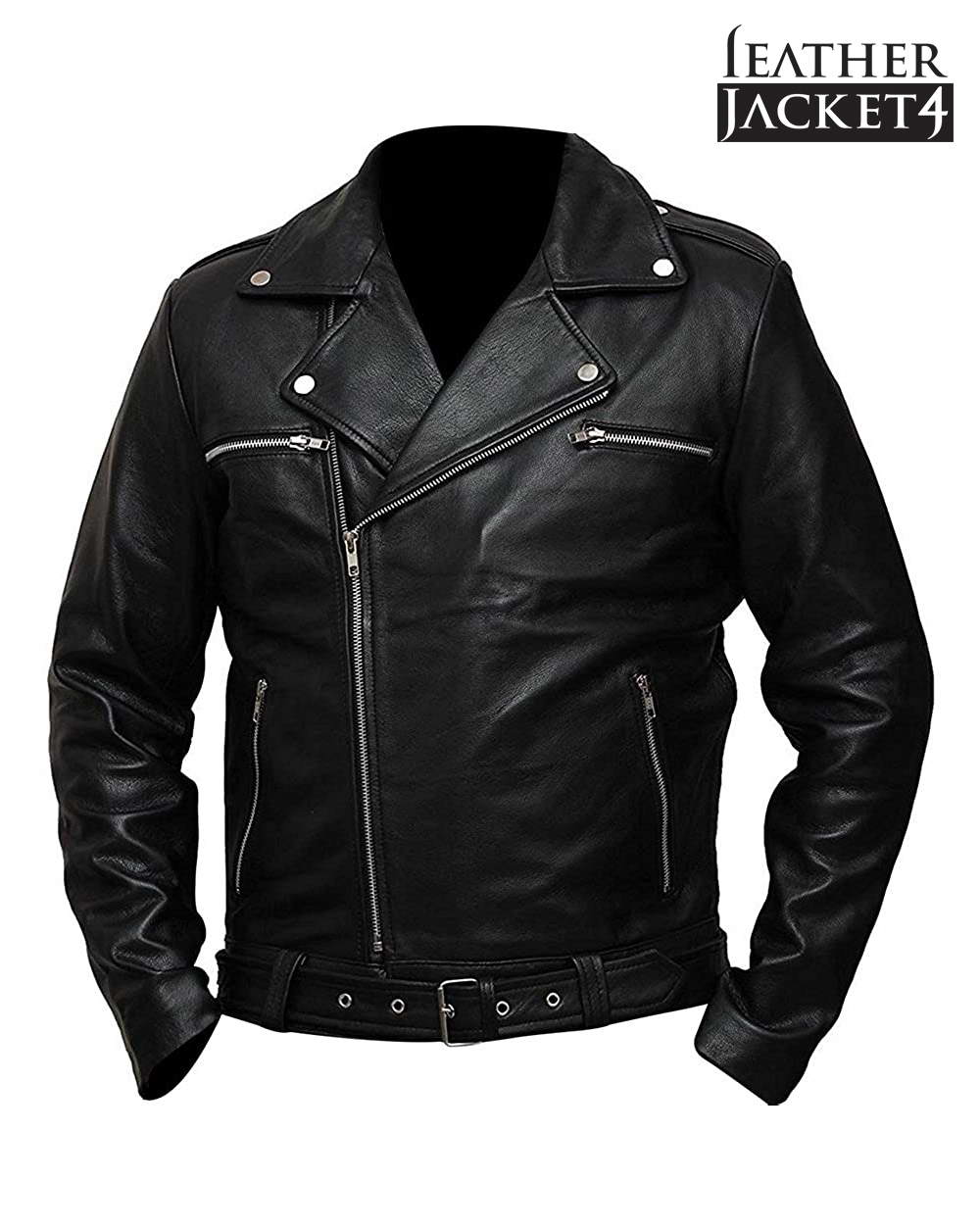 Negan-Black The Walking Dead Negan Black Motorcycle Jacket