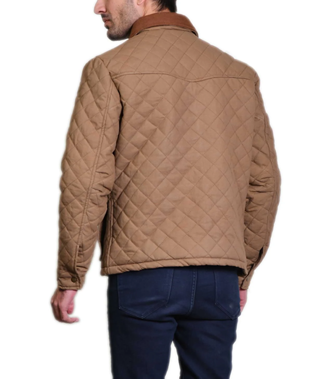 John-Quilted British Jackets Yellowstone S04 John Dutton Brown Quilted Jacket | Kevin Costner Yellowstone Brown Quilted Cotton Jacket