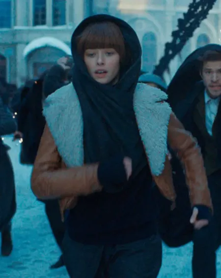 Abigail Foster Shearling Brown Leather Jacket