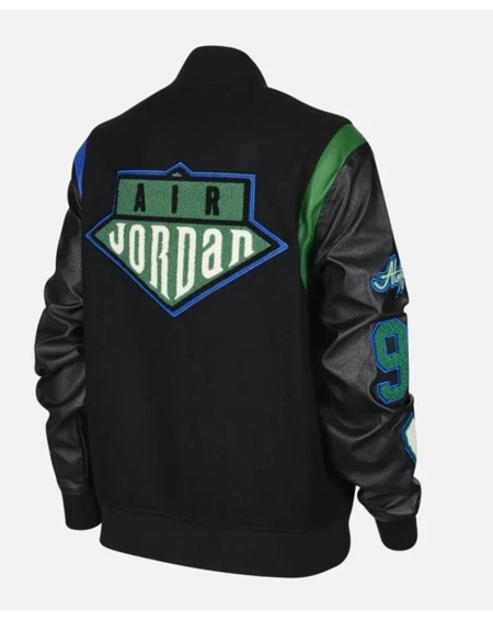 Aleali May Air Jordan Black Varsity Jacket