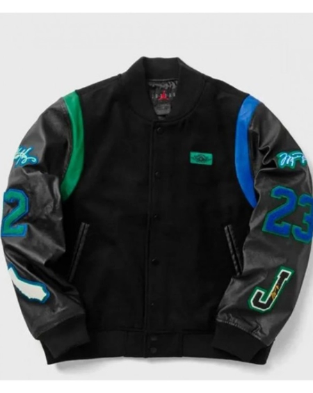 Aleali May Air Jordan Black Varsity Jacket