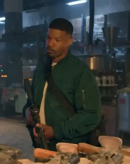 Day Shift Jamie Foxx Green Jacket