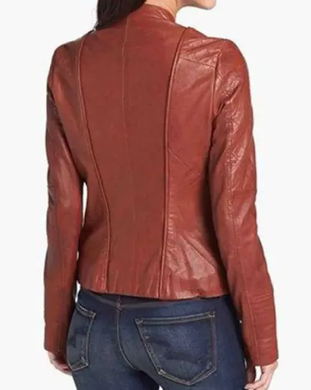 Fifty Shades of Grey Anastasia Steele Brown Leather Jacket