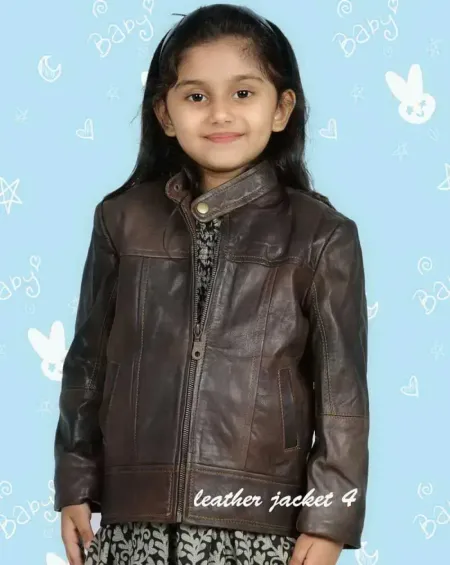 Kiddie leather jacket for girls