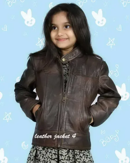 Kiddie leather jacket for girls