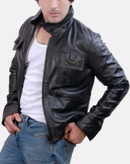 Jbross Biker Leather Jacket