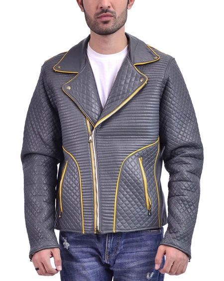 Leo Grey Leather Jacket