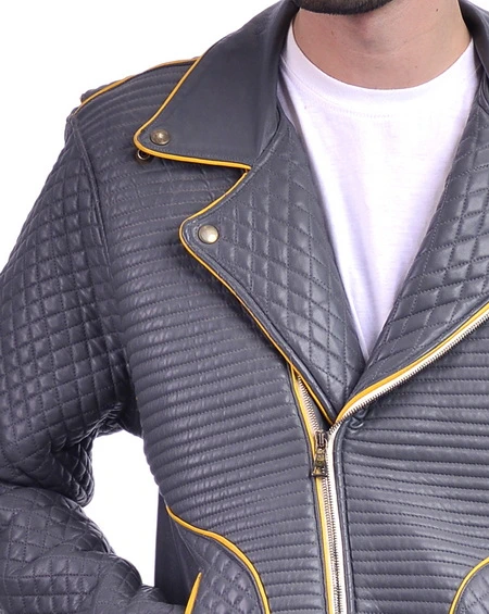 Leo Grey Leather Jacket