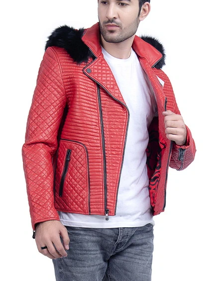Leo Red Leather Jacket